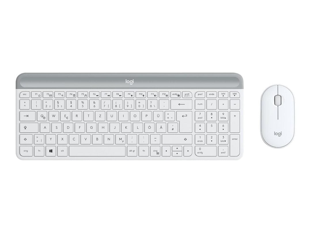 Logitech MK470 Slim Wireless Set Offwhite